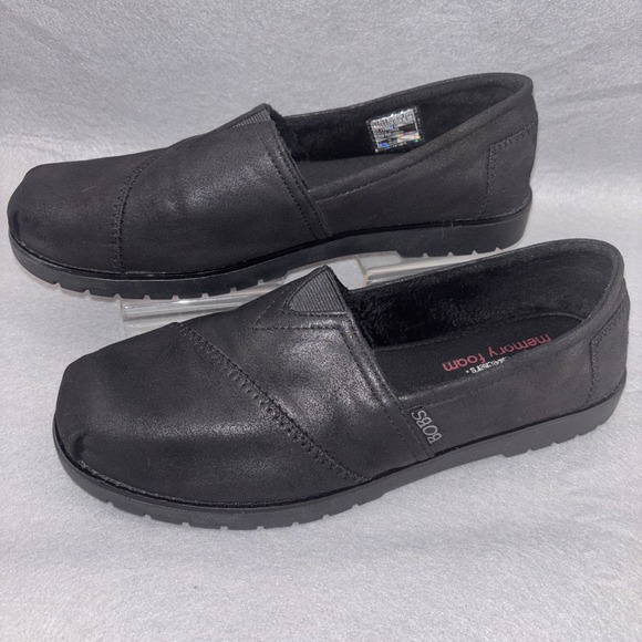 Bobs By Skechers Shoes - Bobs by Skechers Chill Lugs Urban Spell Women 8.5 Black Slip On Memory Foam EUC